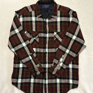 Coleman‎ Plaid Flannel Shirt Long Sleeve Size Large LINED OUTDOOR SHACKET